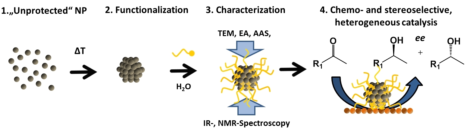 Functionalization of NP